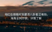 网红在傍晚时刻遭遇八卦羞涩难挡，海角全网炸锅，详情了解