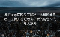 麻豆app官网深度揭秘：猛料风波背后，主持人在记者发布会的角色彻底令人意外